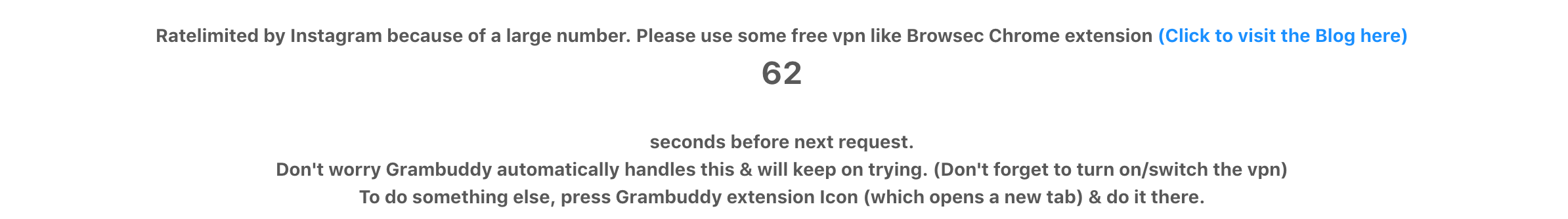 Grambuddy Retrying to check if rate limit is removed